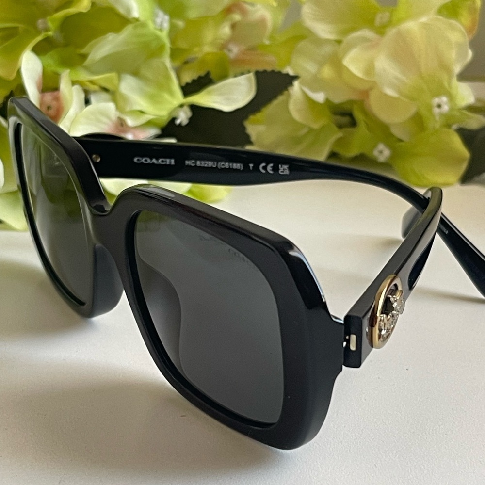Coach Black Rectangular Sunglasses NWT - image 6